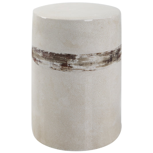 Uttermost 25287 Comanche White Ceramic Garden Stool