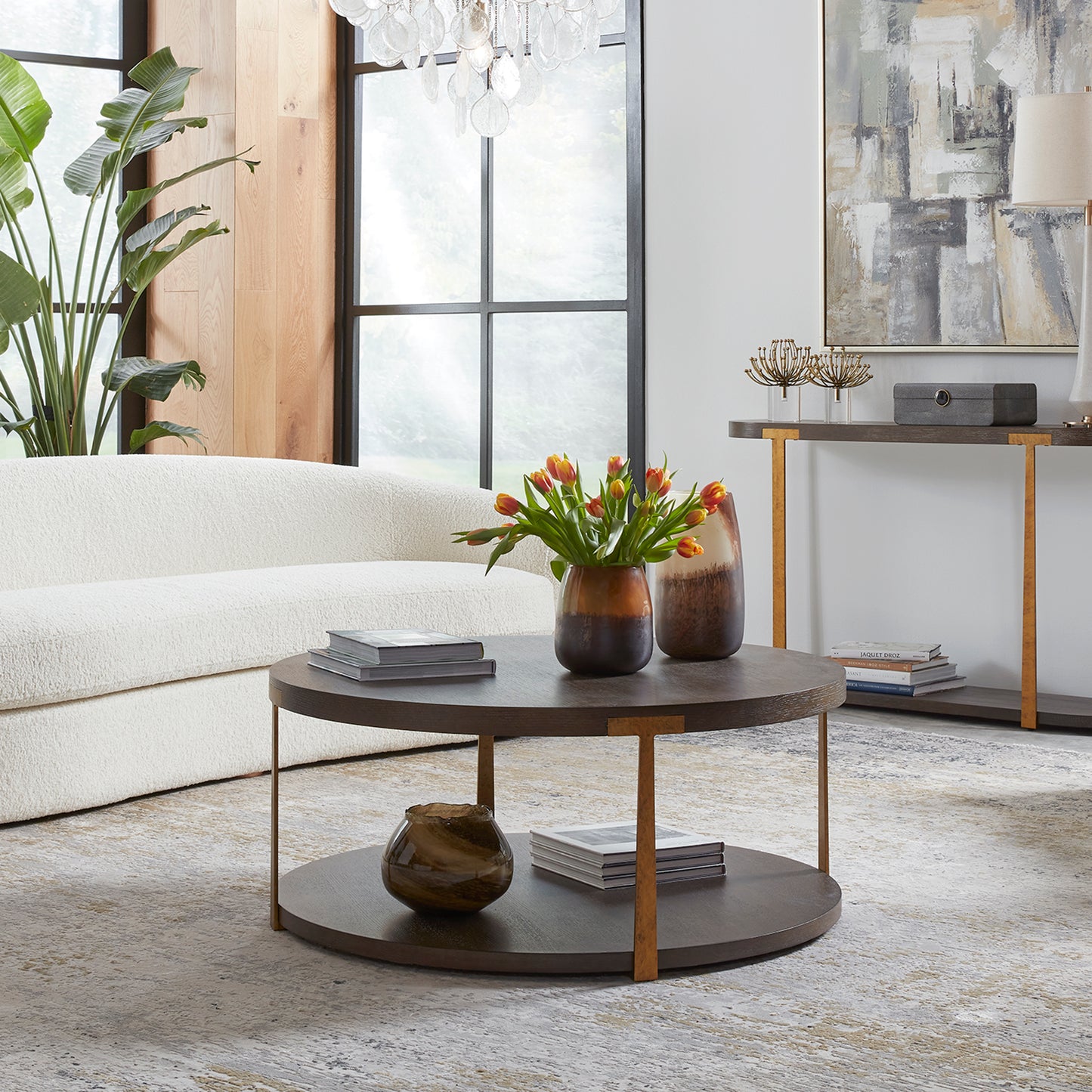Uttermost 25555 Palisade Round Wood Coffee Table
