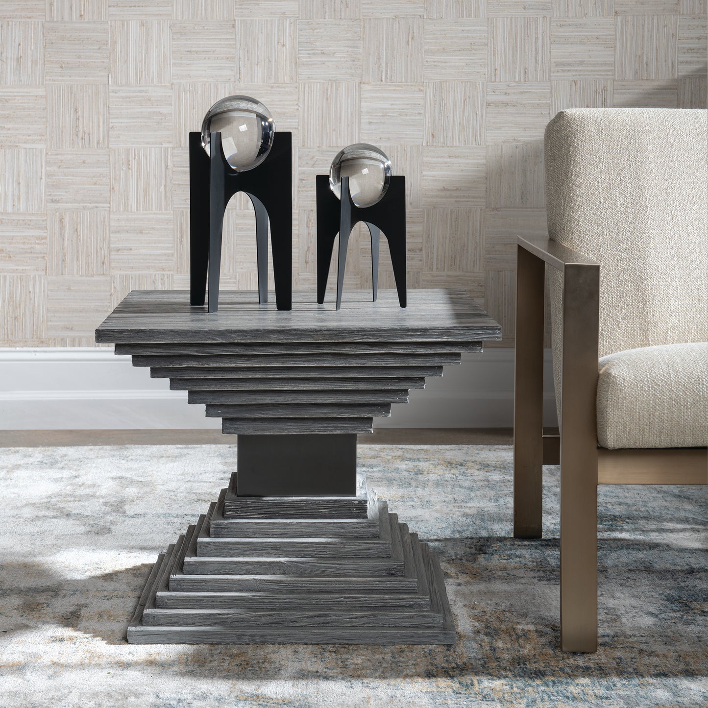 Uttermost 25288 Andes Wooden Geometric Accent Table