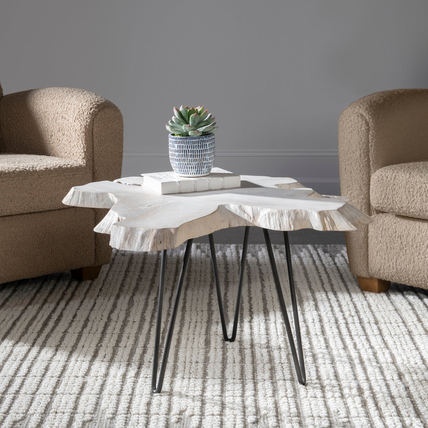 Uttermost 25478 Trillium Bleached Teak Coffee Table
