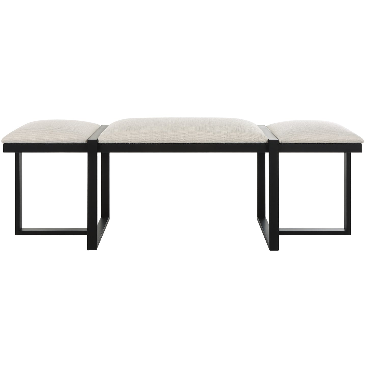 Uttermost 23761 Triple Cloud Modern Upholstered Bench