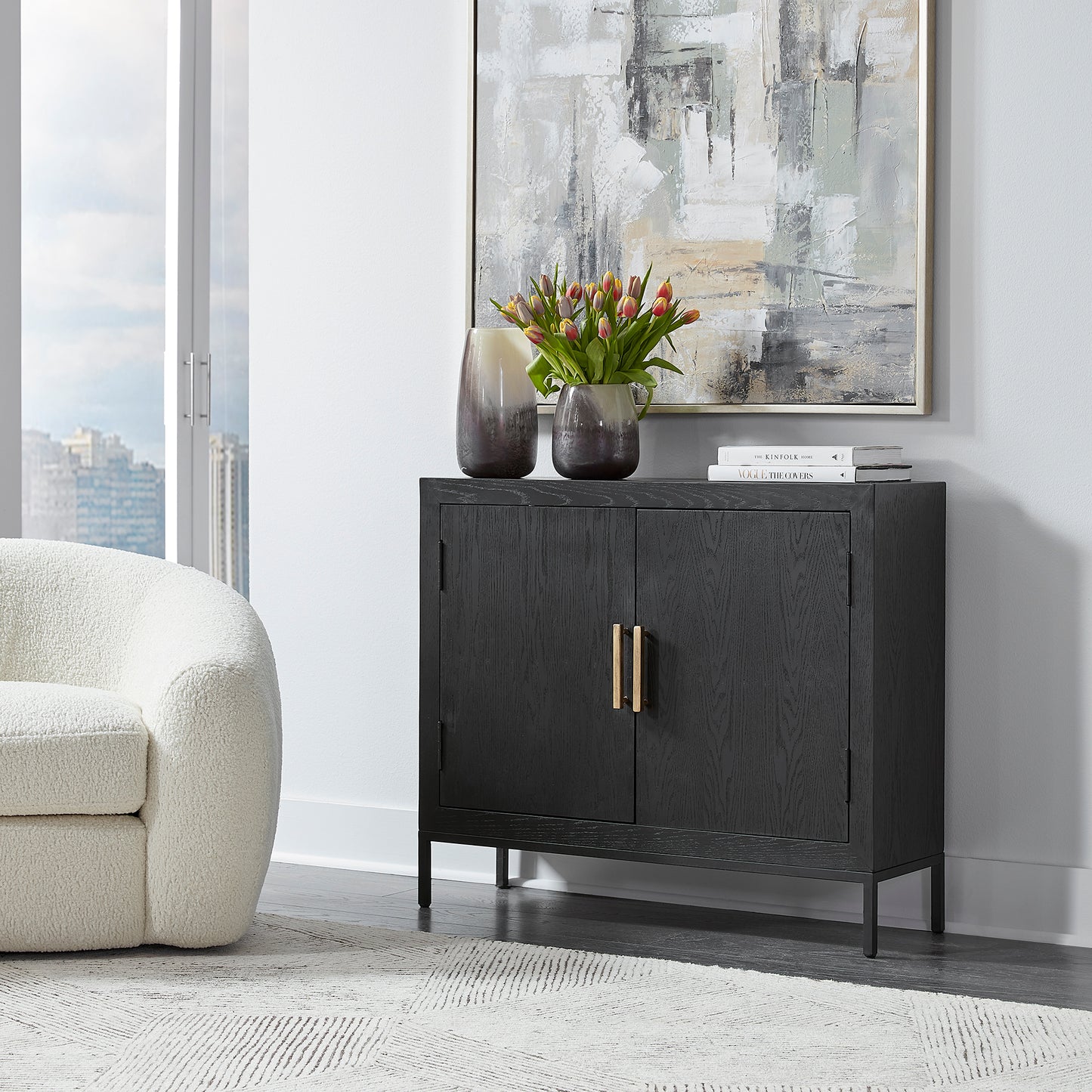 Uttermost 22891 Front Range Dark Oak 2 Door Cabinet