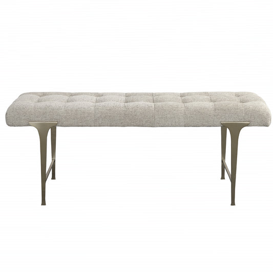 Uttermost 23765 Imperial Upholstered Gray Bench