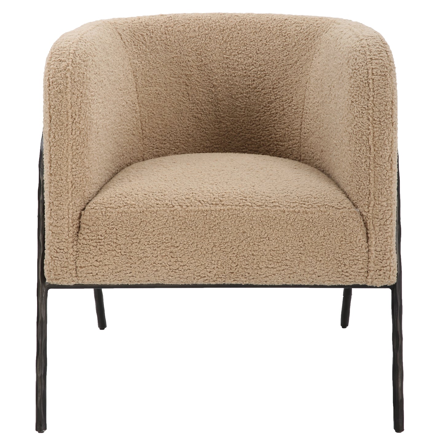 Uttermost 23754 Jacobsen Tan Shearling Barrel Chair