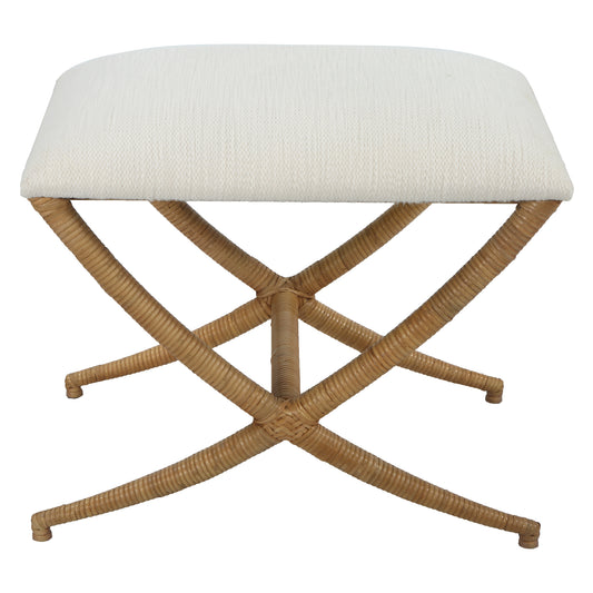 Uttermost 23751 Expedition White Fabric Small Bench