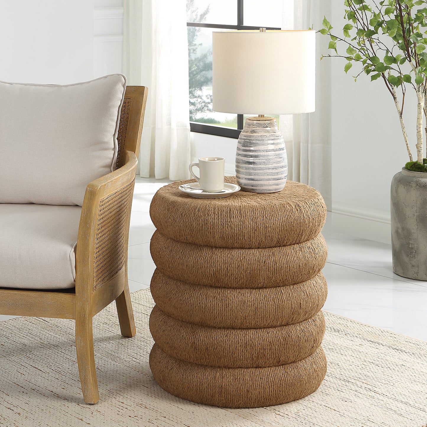 Uttermost 22883 Capitan Braided Rope Side Table