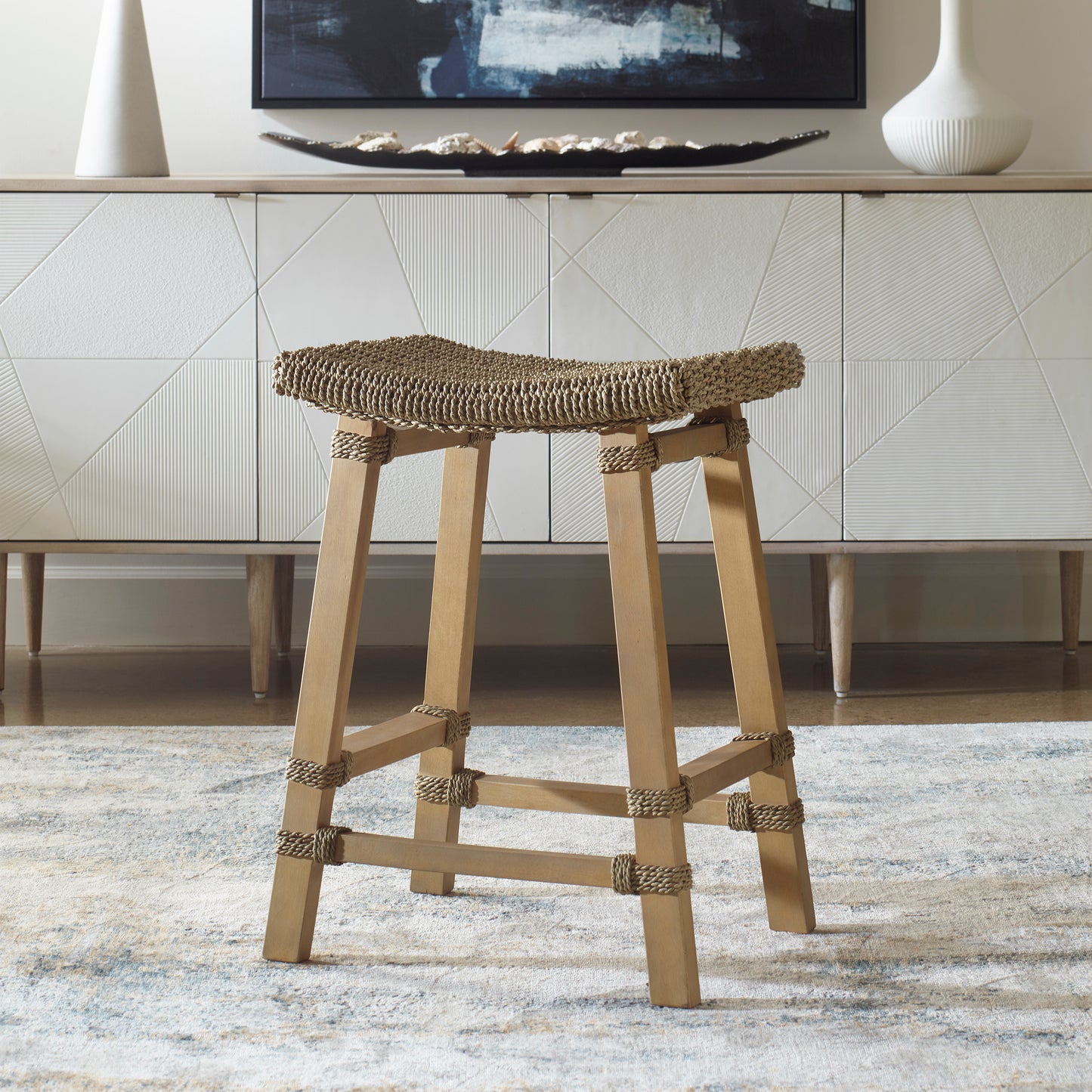 Uttermost 22903 Everglade Sea Grass Counter Stool