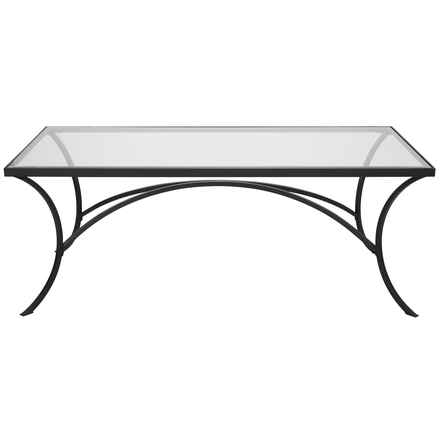 Uttermost 22909 Alayna Black Metal & Glass Coffee Table
