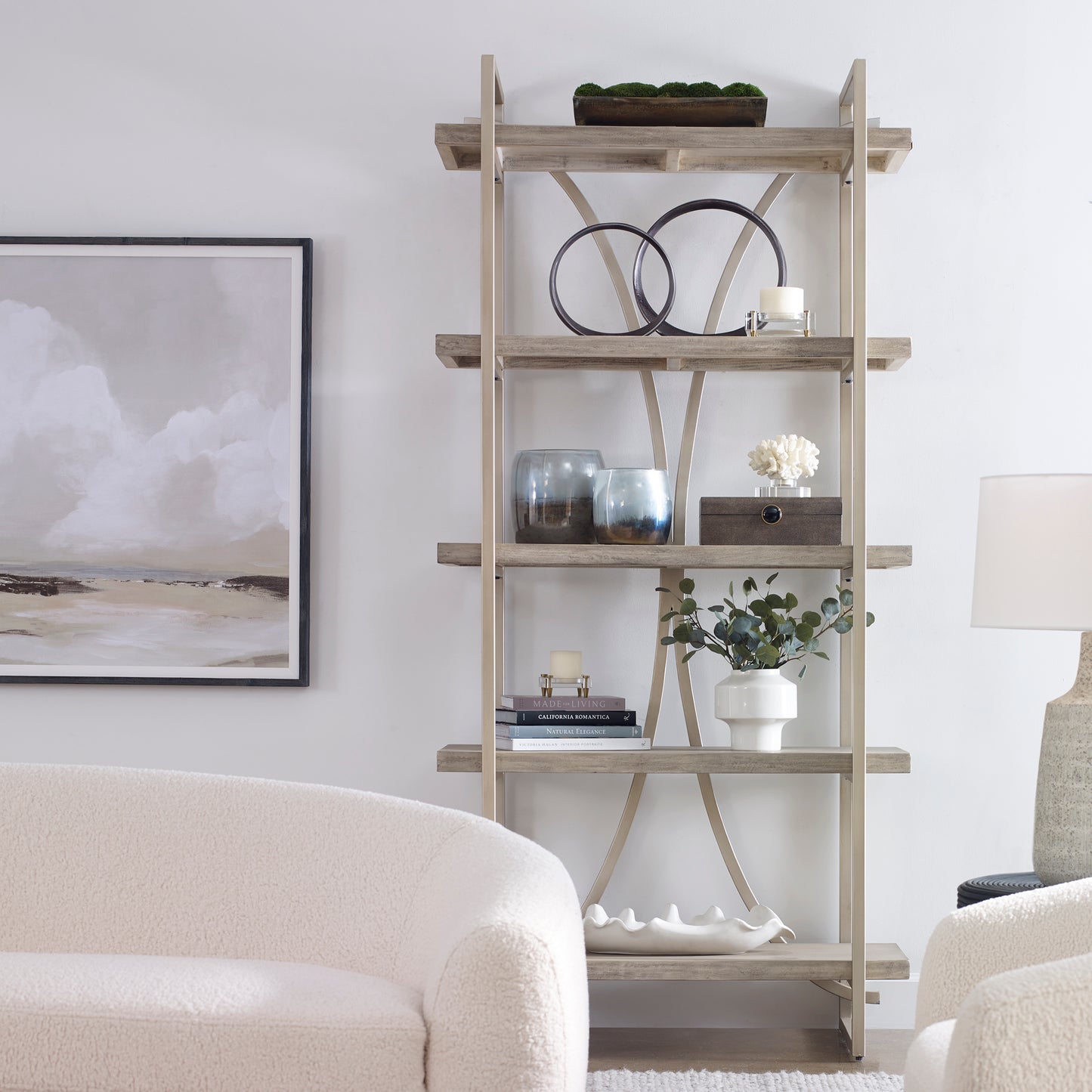 Uttermost 22902 Sway Soft Gray Etagere