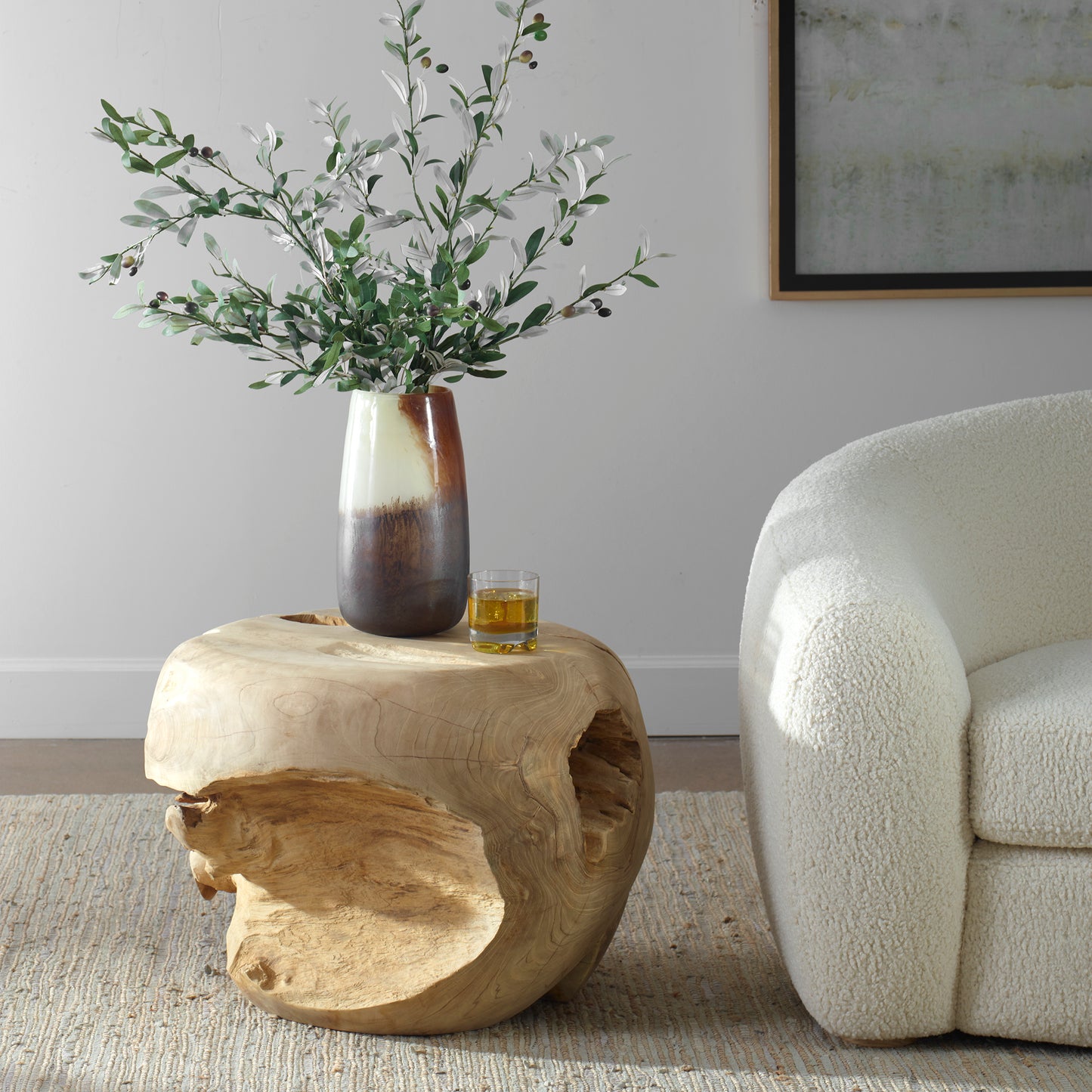 Uttermost 22925 Sola Handcrafted Teak Side Table