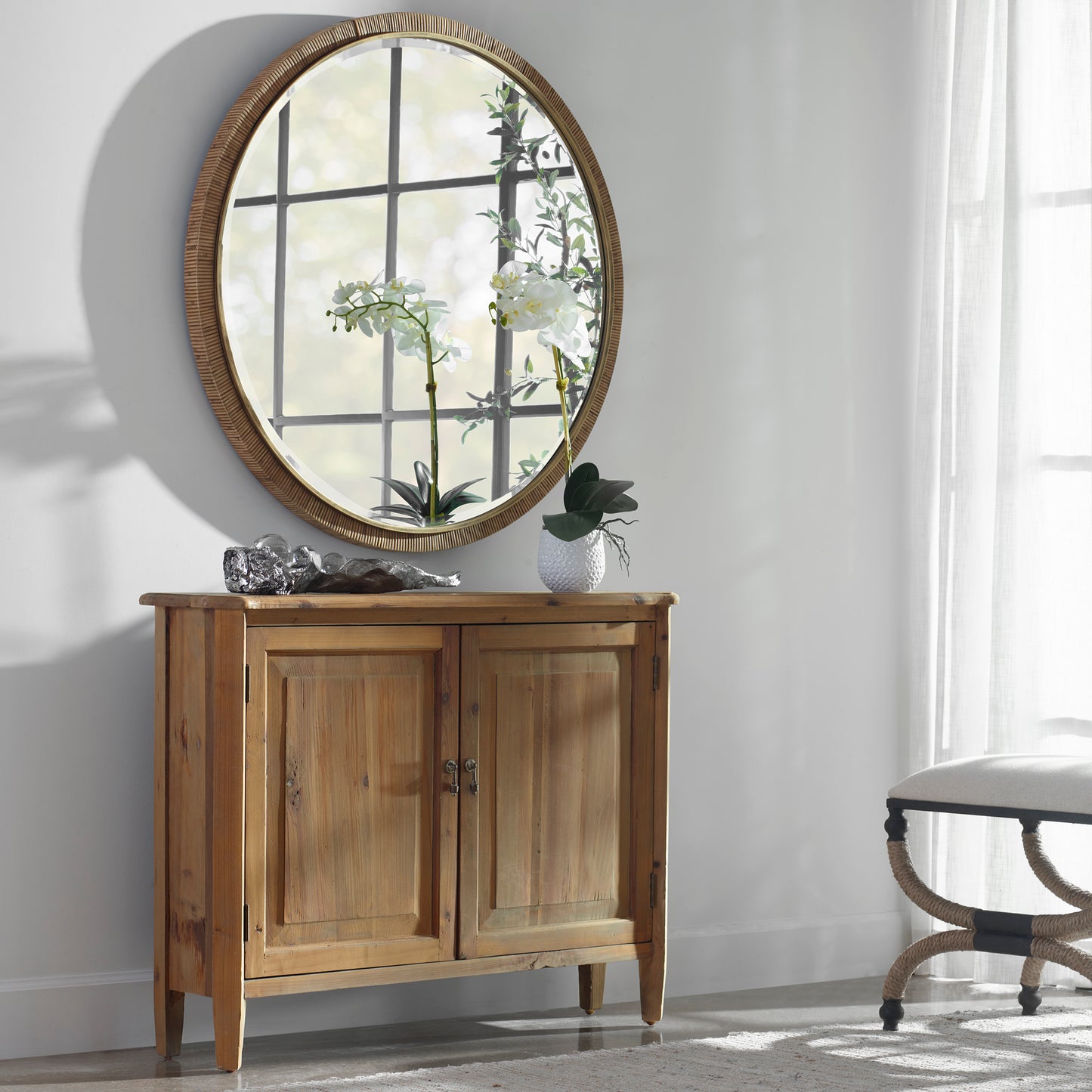 Uttermost 24244 Altair Reclaimed Wood Console Cabinet