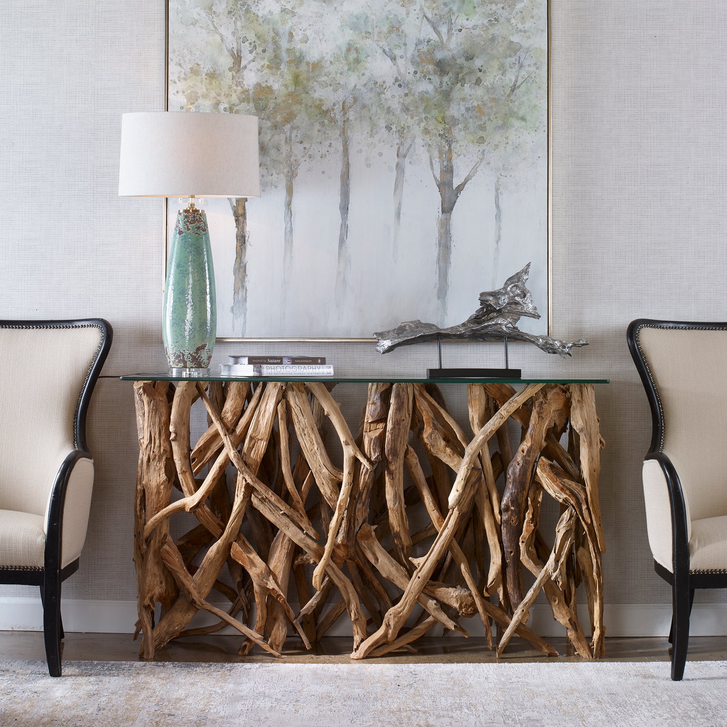 Uttermost 25593 Teak Wood Console