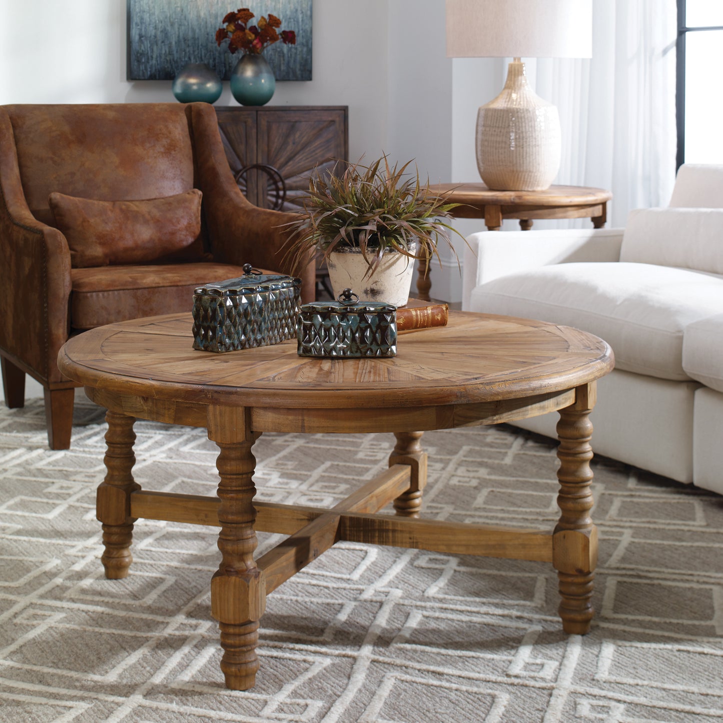 Uttermost 24345 Samuelle Wooden Coffee Table