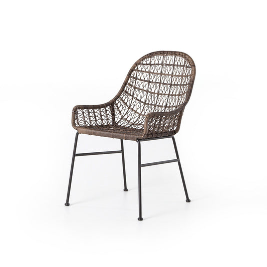 Four Hands JLAN-130 Bandera Outdoor Woven Dining Chair - Natural Black