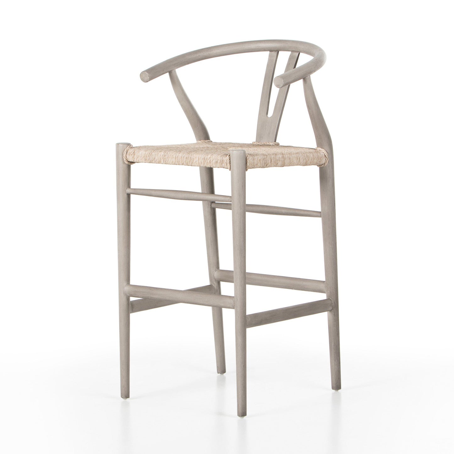 Four Hands JLAN-206A Muestra Bar + Counter Stool - Weathered Grey Teak