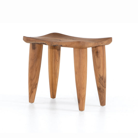 Four Hands JLAN-242 Zuri Outdoor Stool - Aged Natural Teak