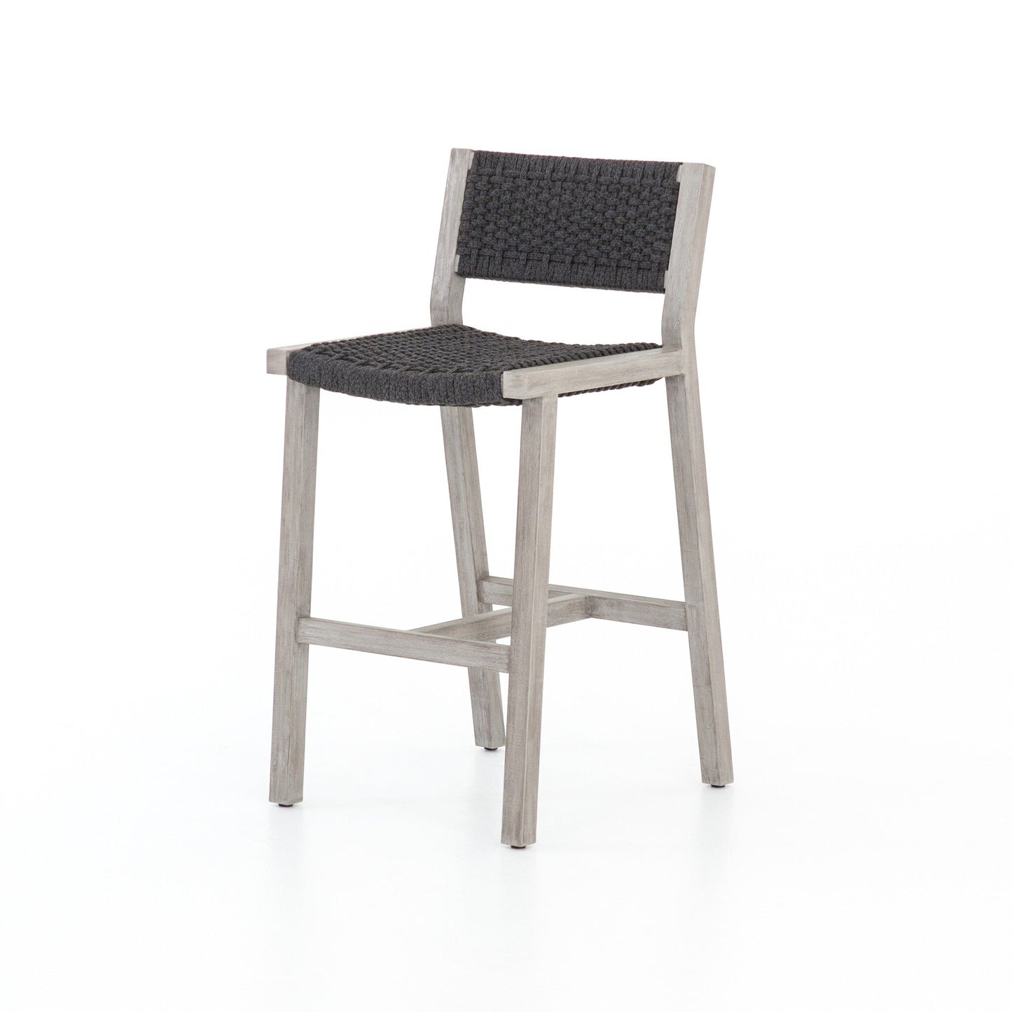 Four Hands JSOL-022A Delano Outdoor Bar + Counter Stool - Weathered Grey-FSC
