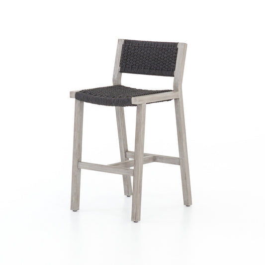 Four Hands JSOL-022A Delano Outdoor Bar + Counter Stool - Weathered Grey-FSC