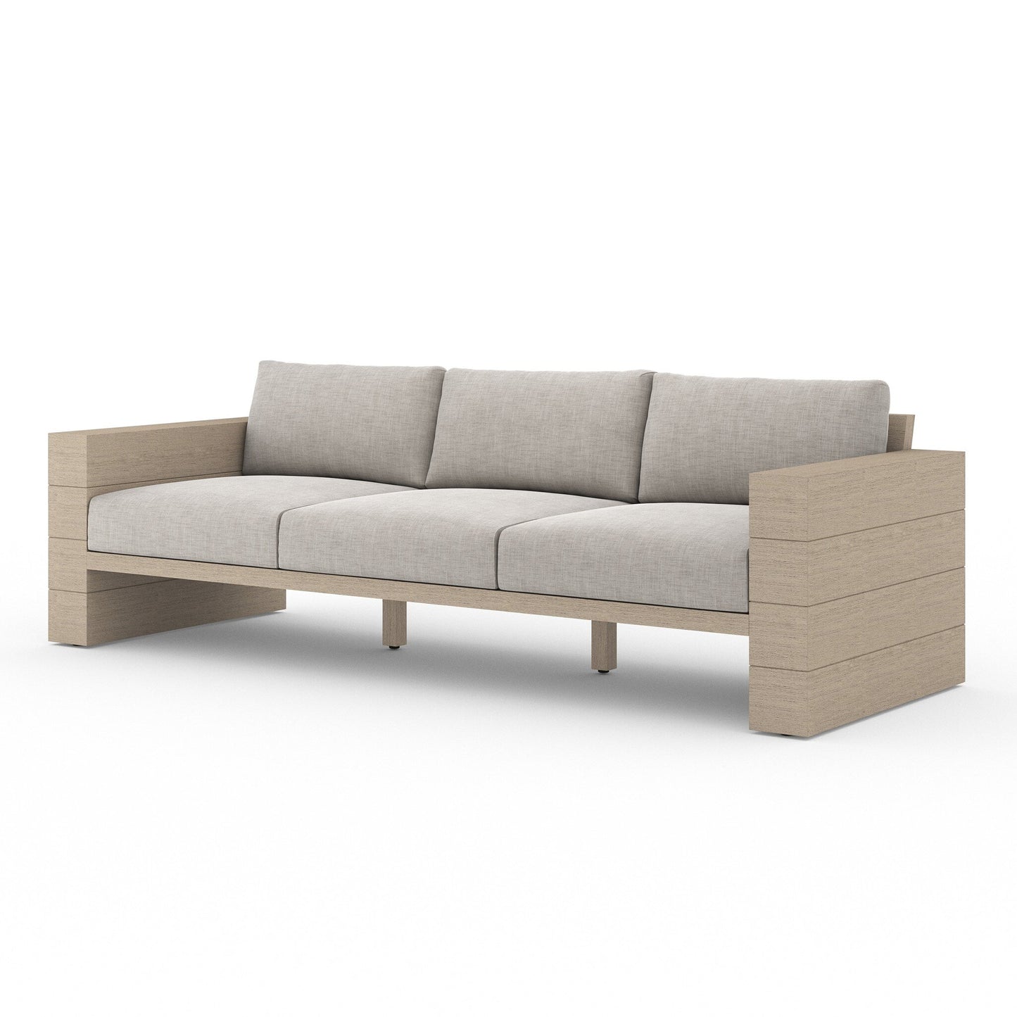 Four Hands JSOL-08902K-561 Leroy Outdoor Sofa, Washed Brown - Venao Grey