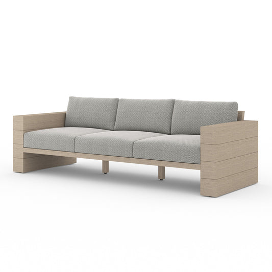 Four Hands JSOL-08902K-970 Leroy Outdoor Sofa, Washed Brown - Faye Ash