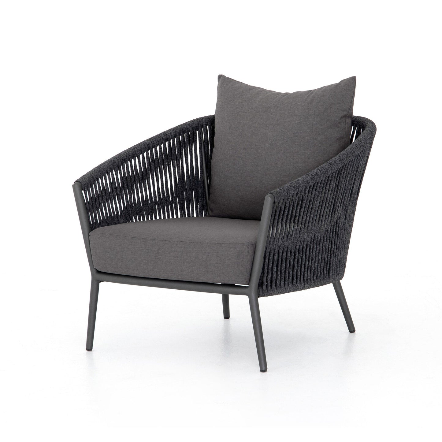 Four Hands JSOL-09605K-562 Porto Outdoor Chair - Venao Charcoal