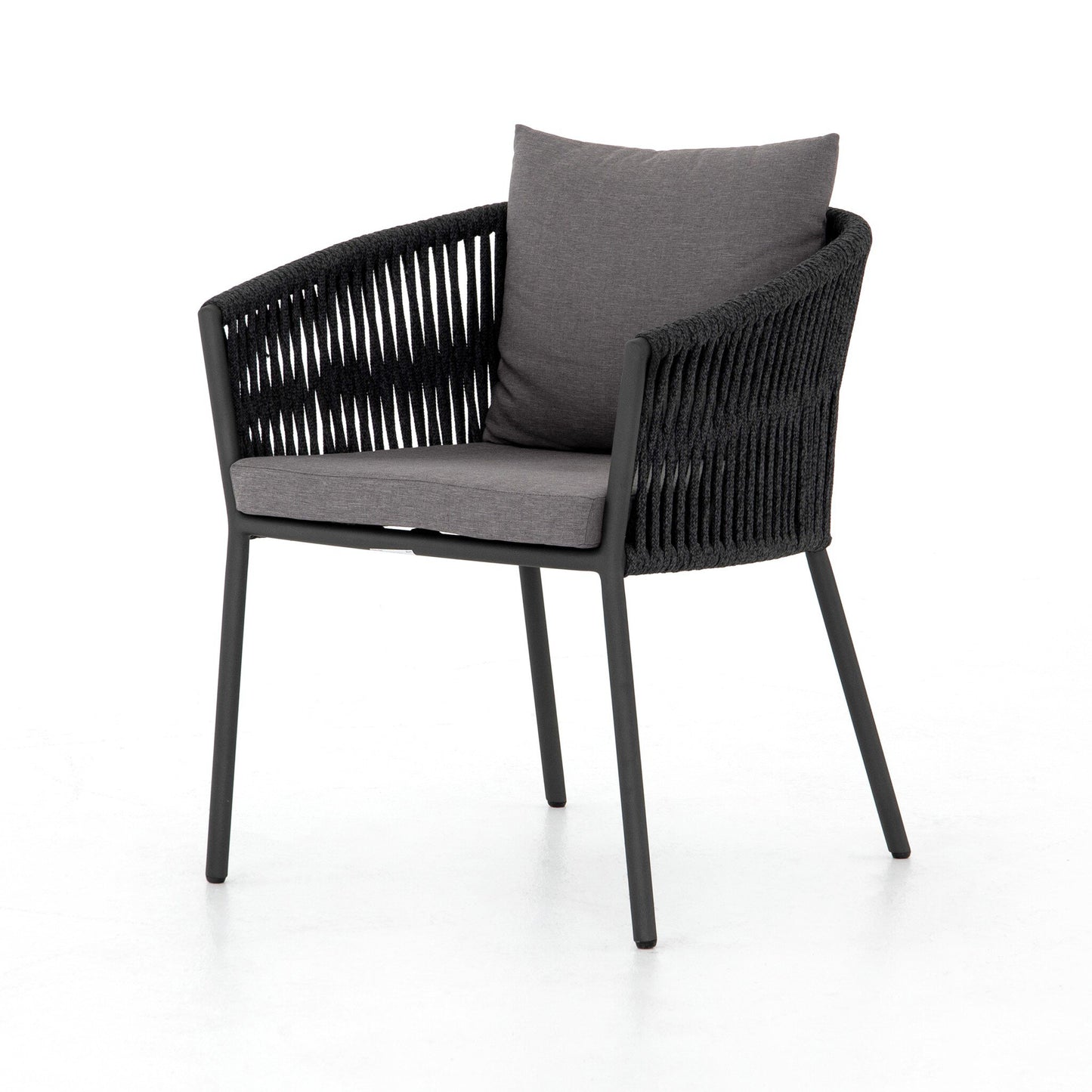 Four Hands JSOL-09705K-562 Porto Outdoor Dining Chair - Venao Charcoal
