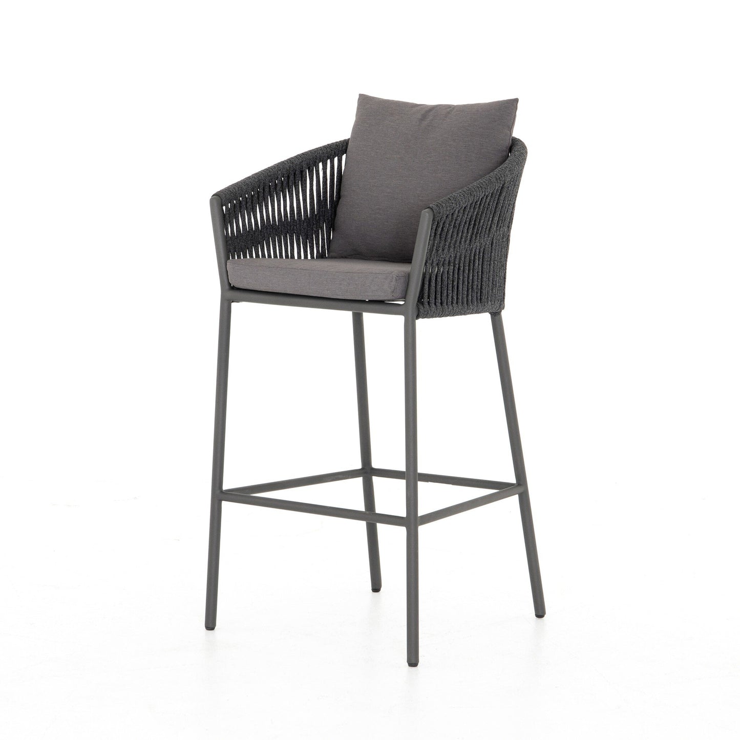 Four Hands JSOL-09805K-562 Porto Outdoor Bar & Counter Stool - Venao Charcoal