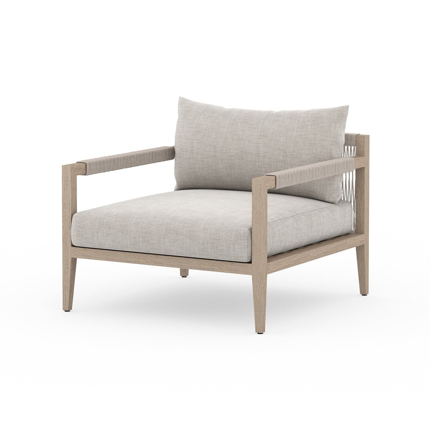 Four Hands JSOL-10002K-561 Sherwood Outdoor Chair, Washed Brown - Venao Grey