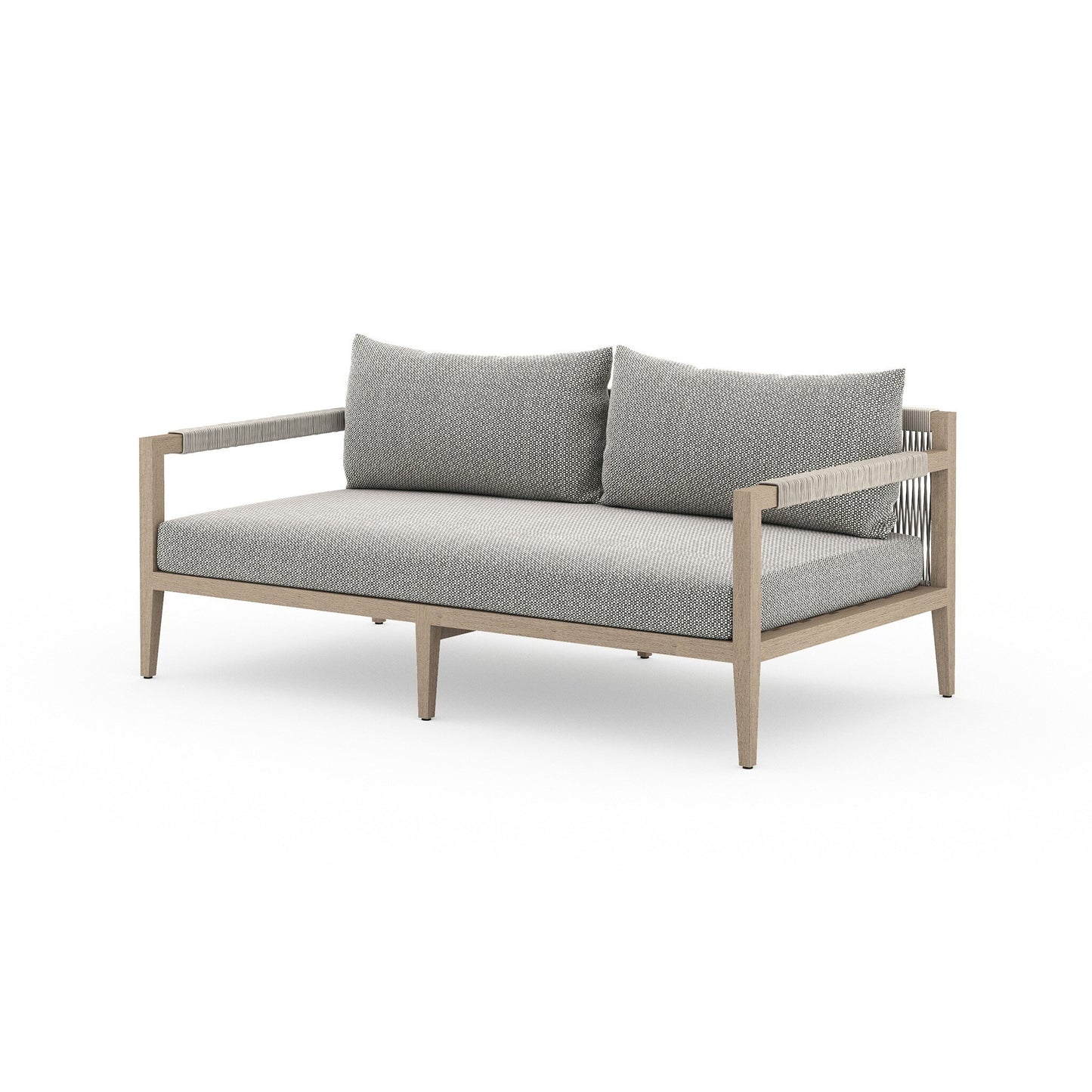 Four Hands JSOL-10102K-970 Sherwood Outdoor Sofa, Washed Brown - Faye Ash