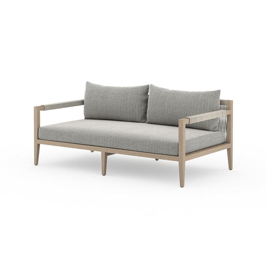 Four Hands JSOL-10102K-970 Sherwood Outdoor Sofa, Washed Brown - Faye Ash