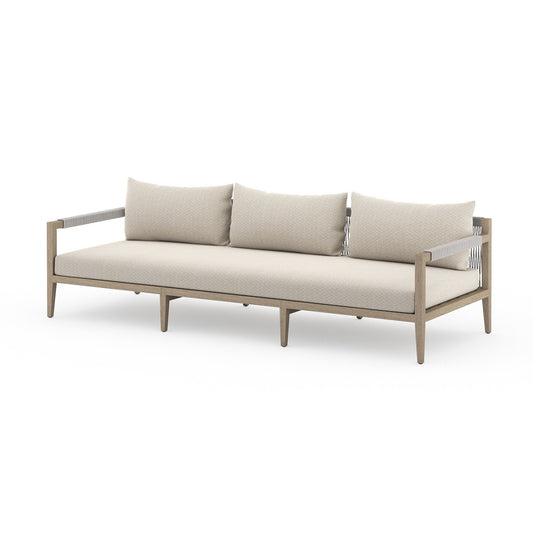 Four Hands JSOL-10202K-971 Sherwood Outdoor Sofa, Washed Brown - Faye Sand