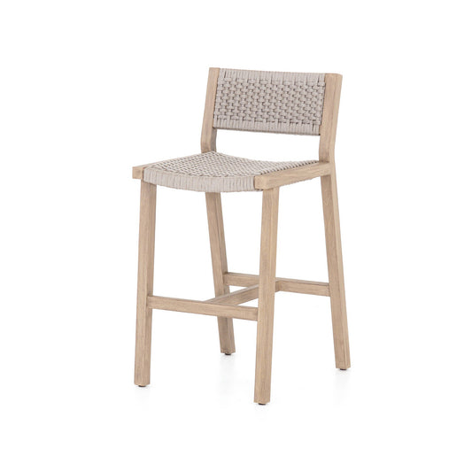 Four Hands JSOL-155A Delano Outdoor Bar + Counter Stool - Washed Brown-FSC