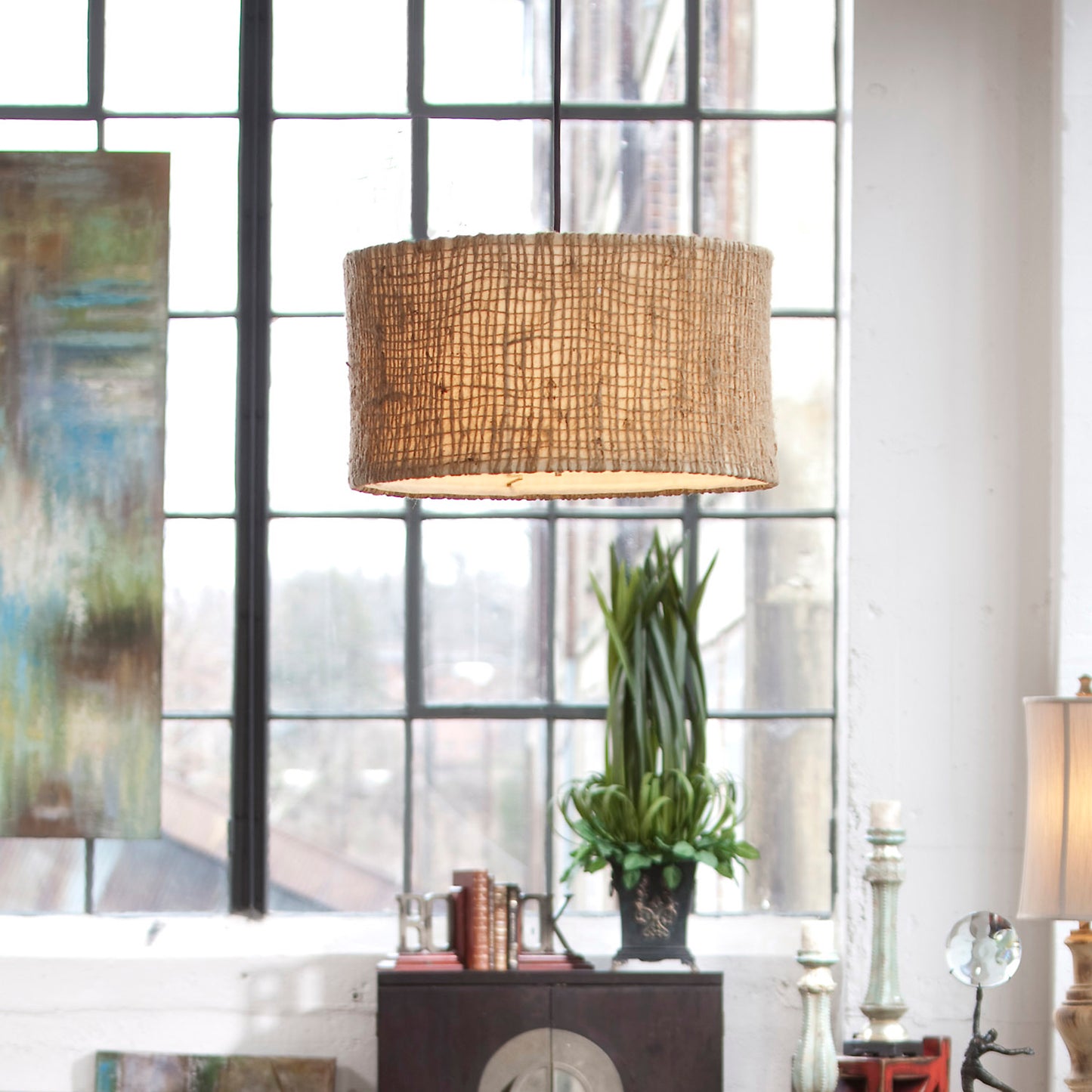 Uttermost 21935 Burleson 3 Light Drum Pendant