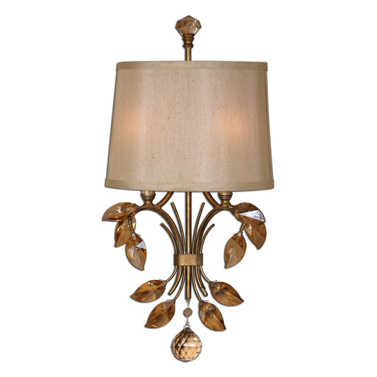 Uttermost 22487 Alenya 2 Light Gold Wall Sconce