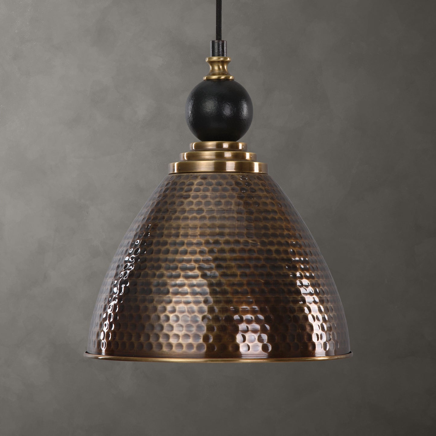 Uttermost 22052 Adastra 1 Light Antique Brass Pendant