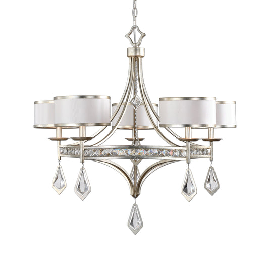 Uttermost 21268 Tamworth 5 Light Silver Champagne Chandelier