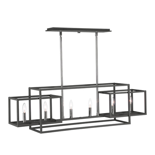 Uttermost 21339 Quadrangle 6 Light Rectangular Chandelier