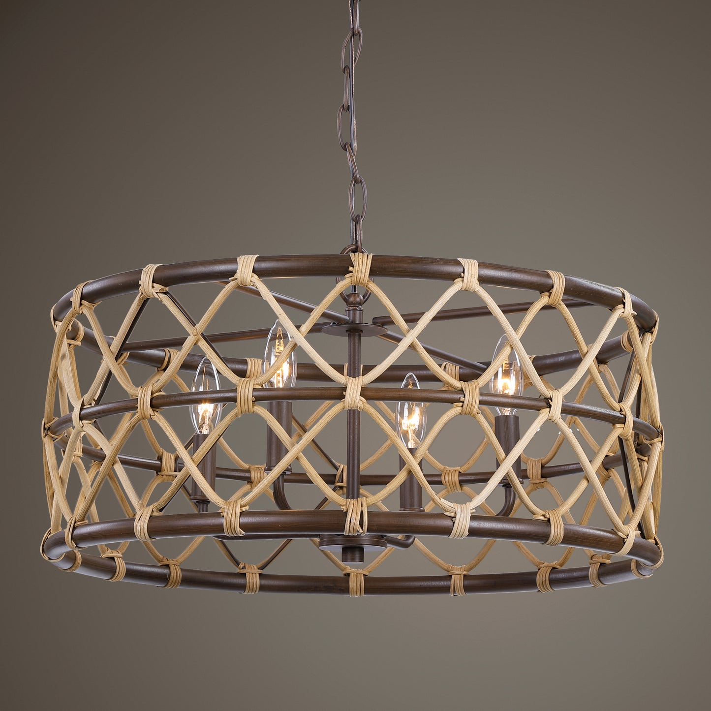 Uttermost 21534 Hilo 4 Light Drum Pendant