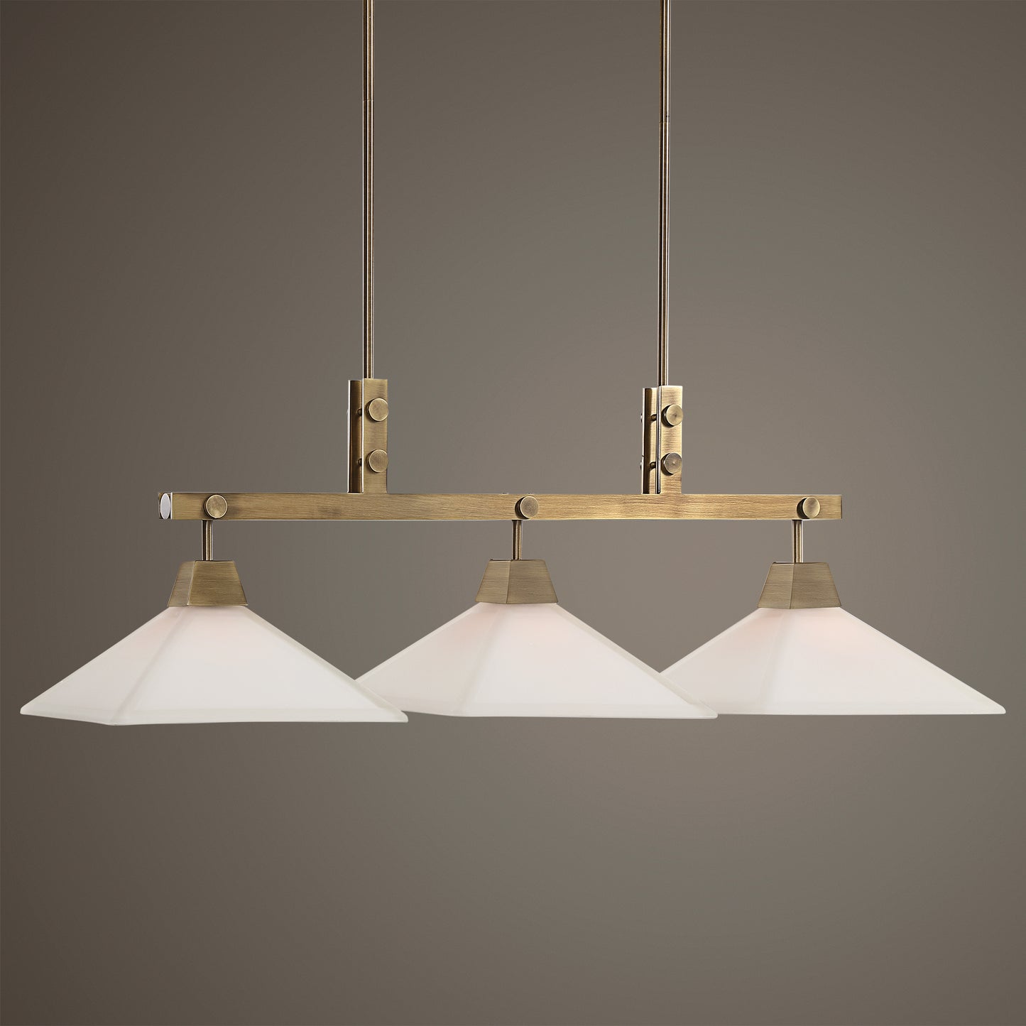 Uttermost 21346 Brookdale Industrial 3 Light Linear Chandelier