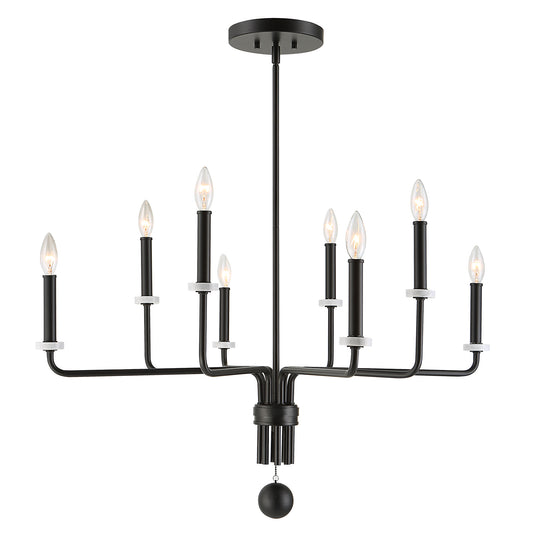 Uttermost 21353 Ebony Elegance 8 Light Chandelier