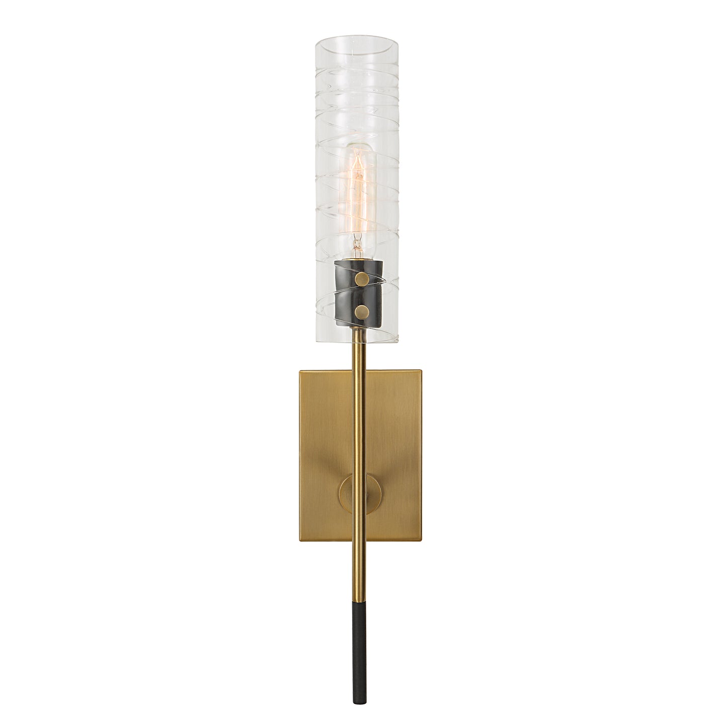Uttermost 22553 Telesto 1 Light Brass Sconce