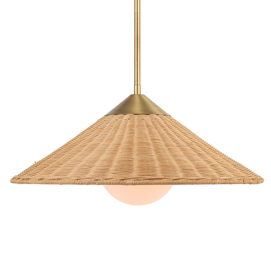 Uttermost 21590 Phuvinh 1 Light Rattan Shade Pendant
