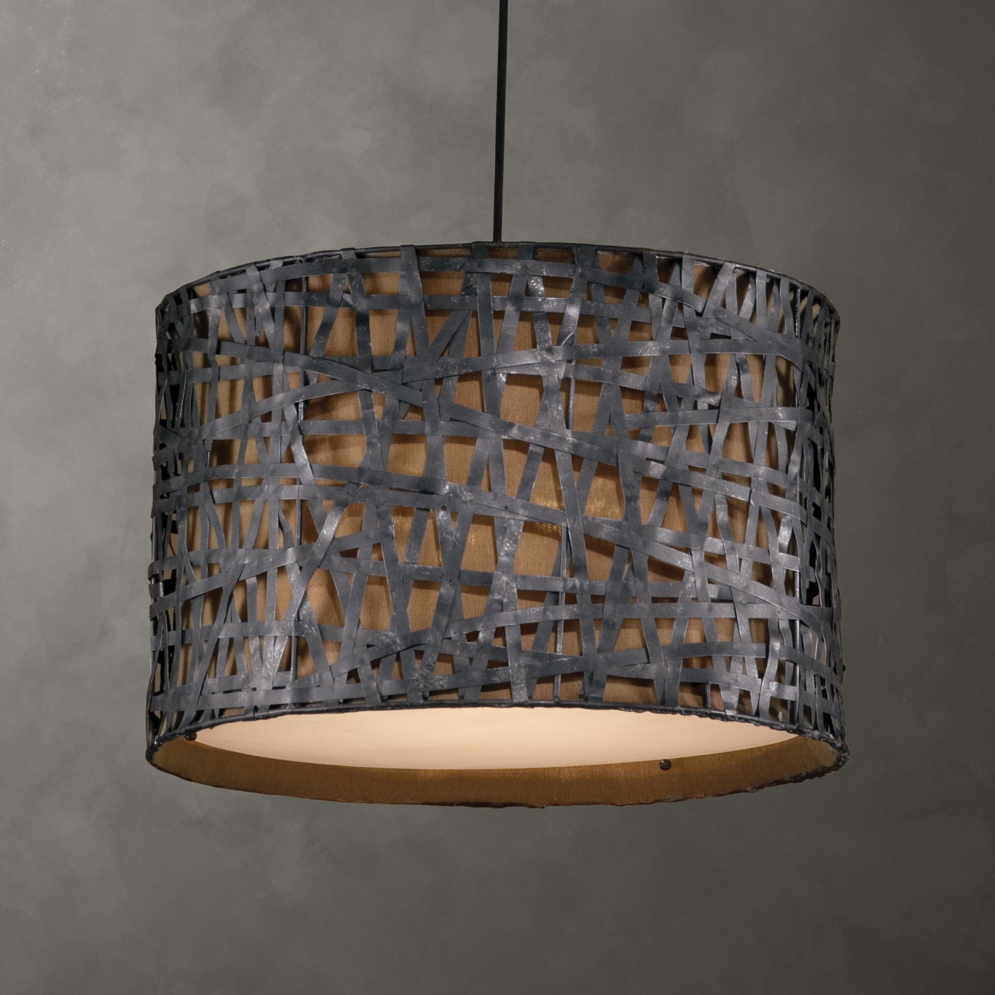Uttermost 21104 Alita Aged Black Drum Pendant