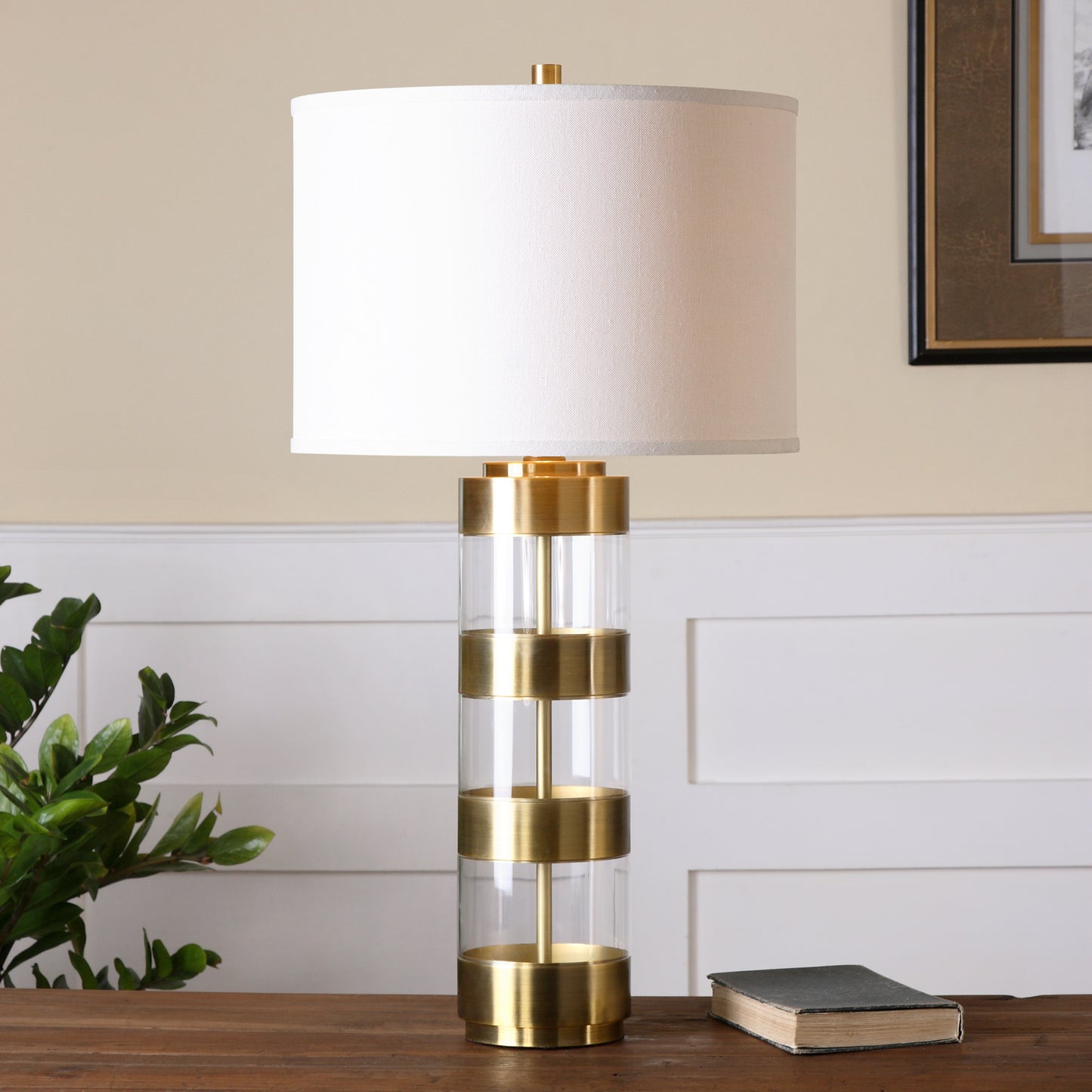 Uttermost 26669-1 Angora Brushed Brass Table Lamp