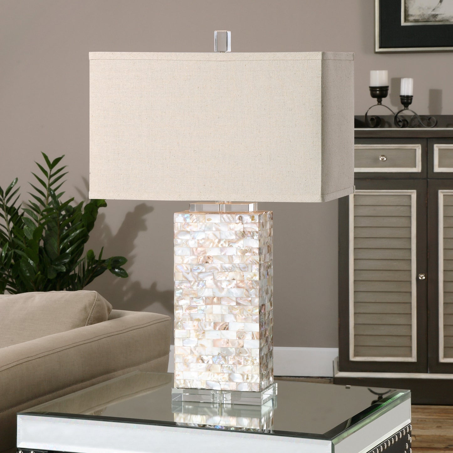 Uttermost 27026-1 Aden Capiz Shell Lamp
