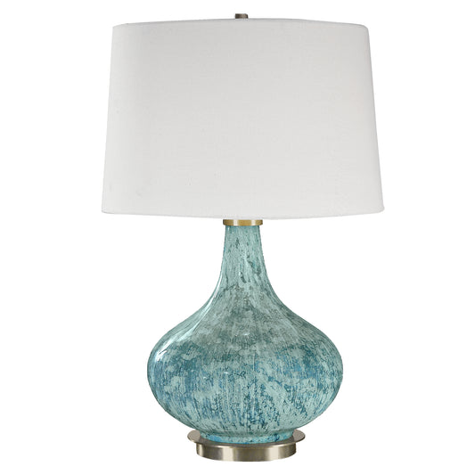 Uttermost 27076 Celinda Blue Gray Glass Lamp
