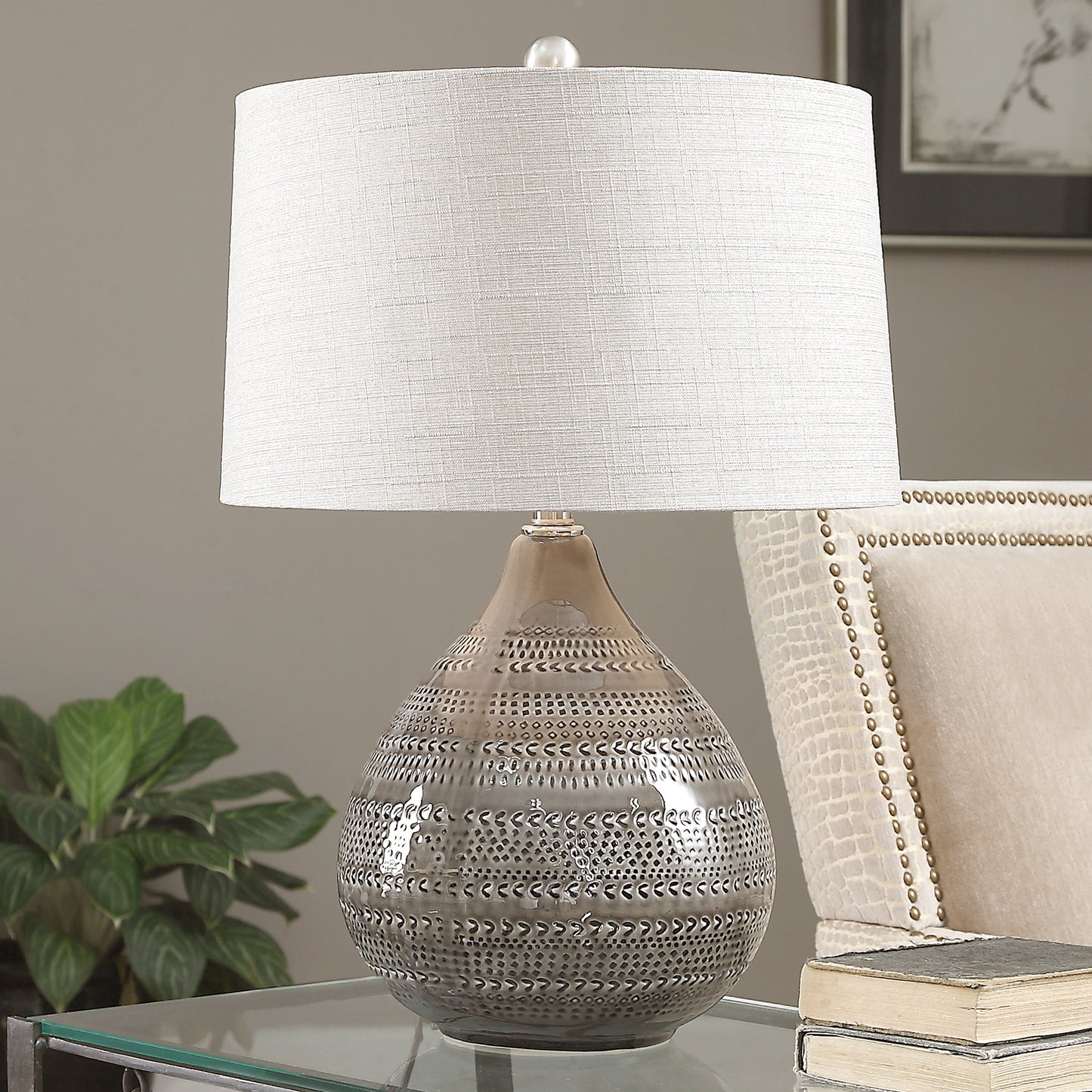 Uttermost 27057-1 Batova Smoke Gray Lamp