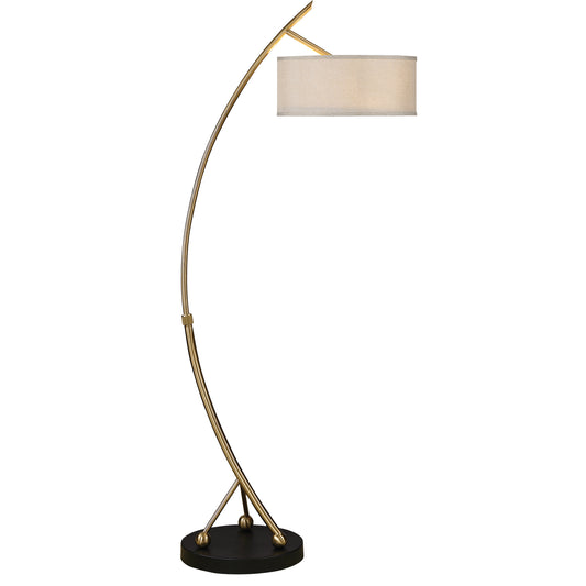 Uttermost 28089-1 Vardar Curved Brass Floor Lamp