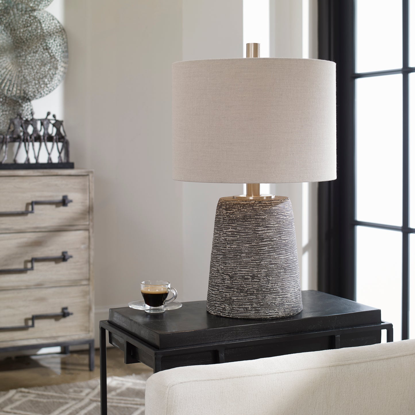 Uttermost 27160-1 Duron Bronze Ceramic Lamp