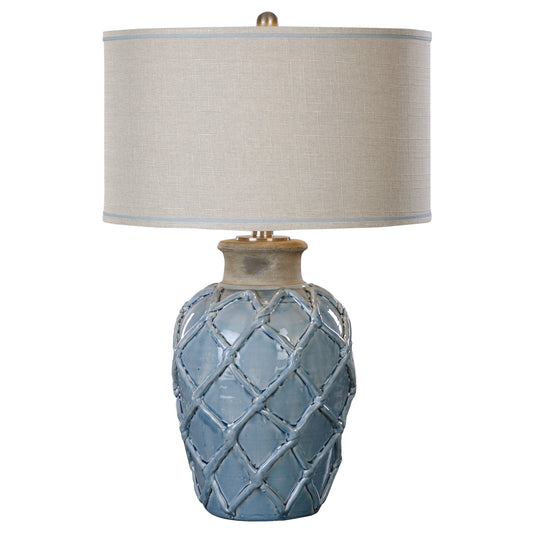 Uttermost 27139-1 Parterre Pale Blue Table Lamp
